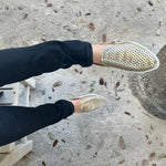 Jibs Slim Gold leather slip-on sneaker flat shoes sustainable Editorial
