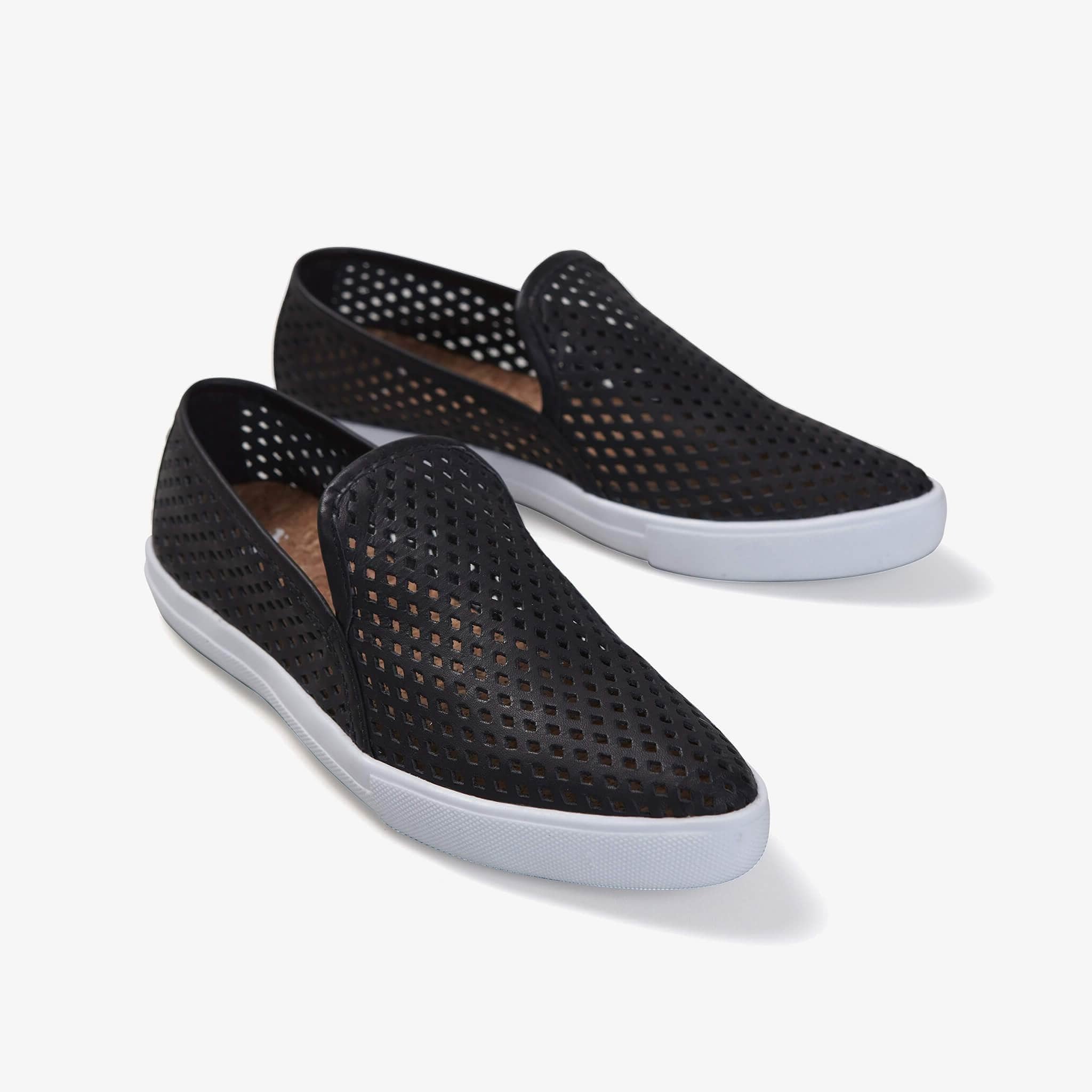 Jibs Slim Jet Black Slip On Sneaker Flat Pair