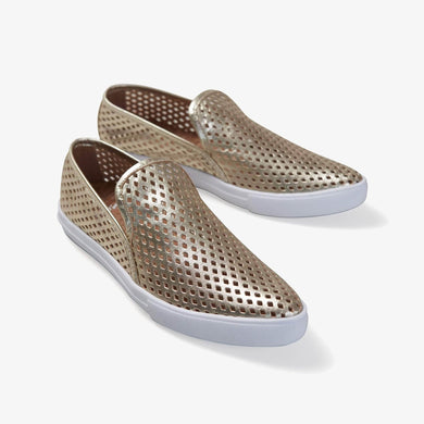 Jibs Slim Gold Slip On Sneaker Flat Pair