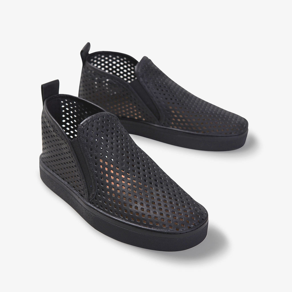 Jibs Mid Rise Jet Black Royale Slip On Sneaker Bootie Hero