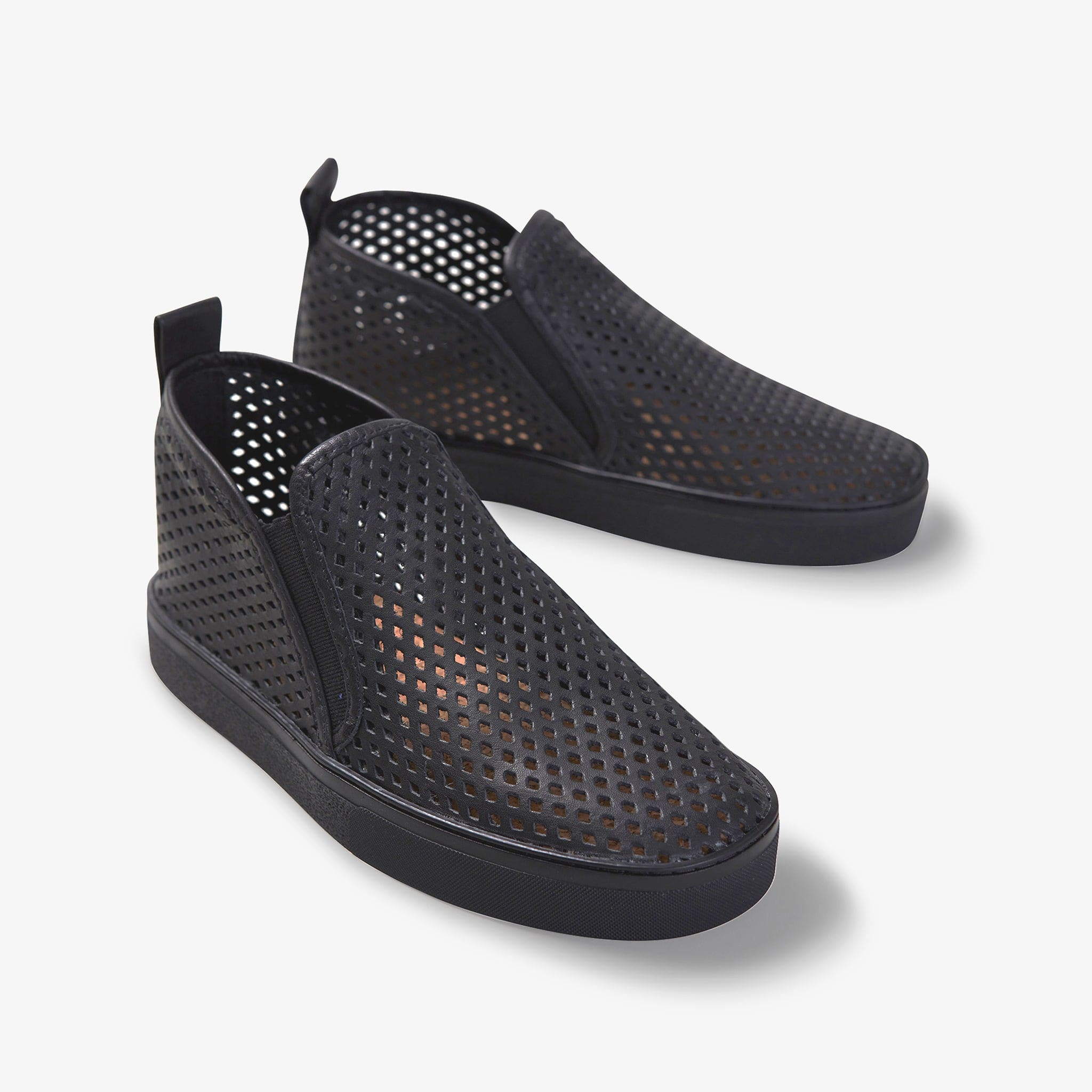 Jibs Mid Rise Jet Black Royale Slip On Sneaker Bootie Hero