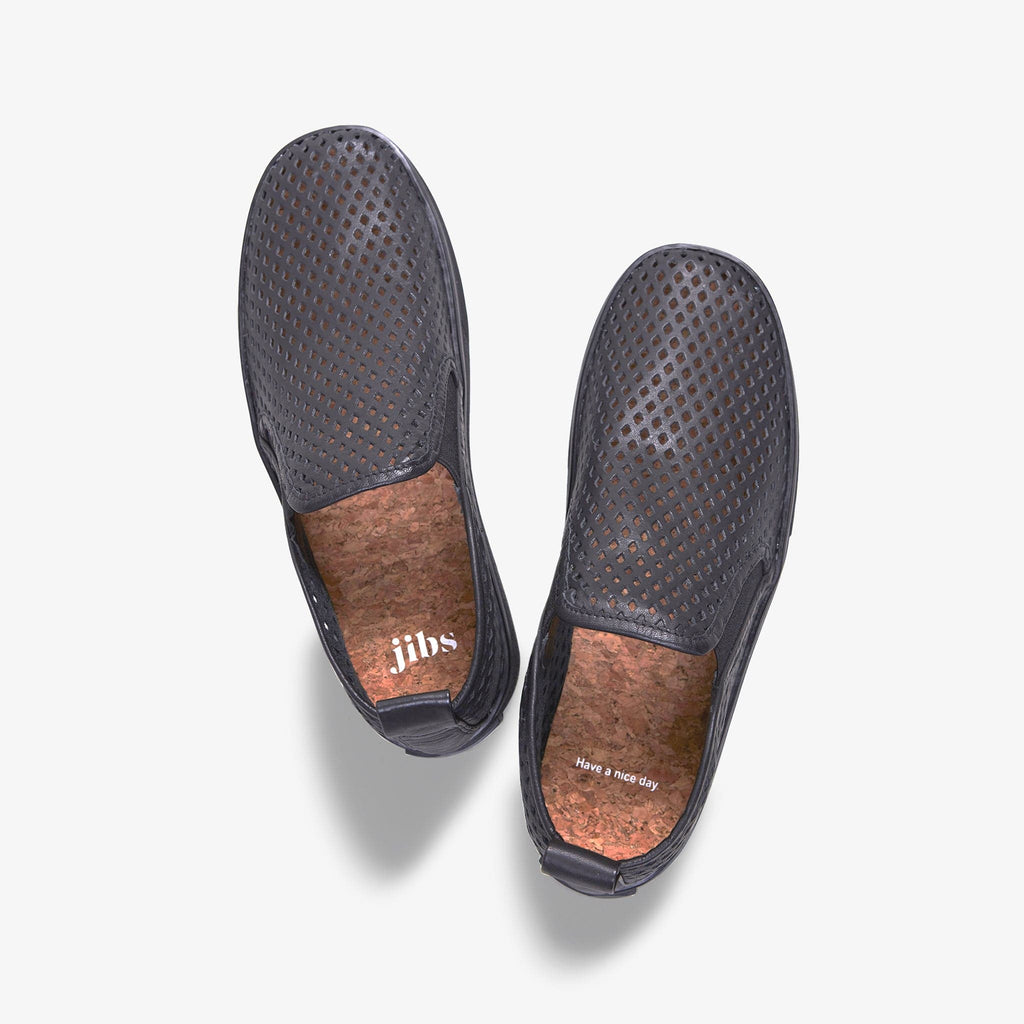 Jibs Mid Rise Jet Black Royale Slip On Sneaker Bootie Top