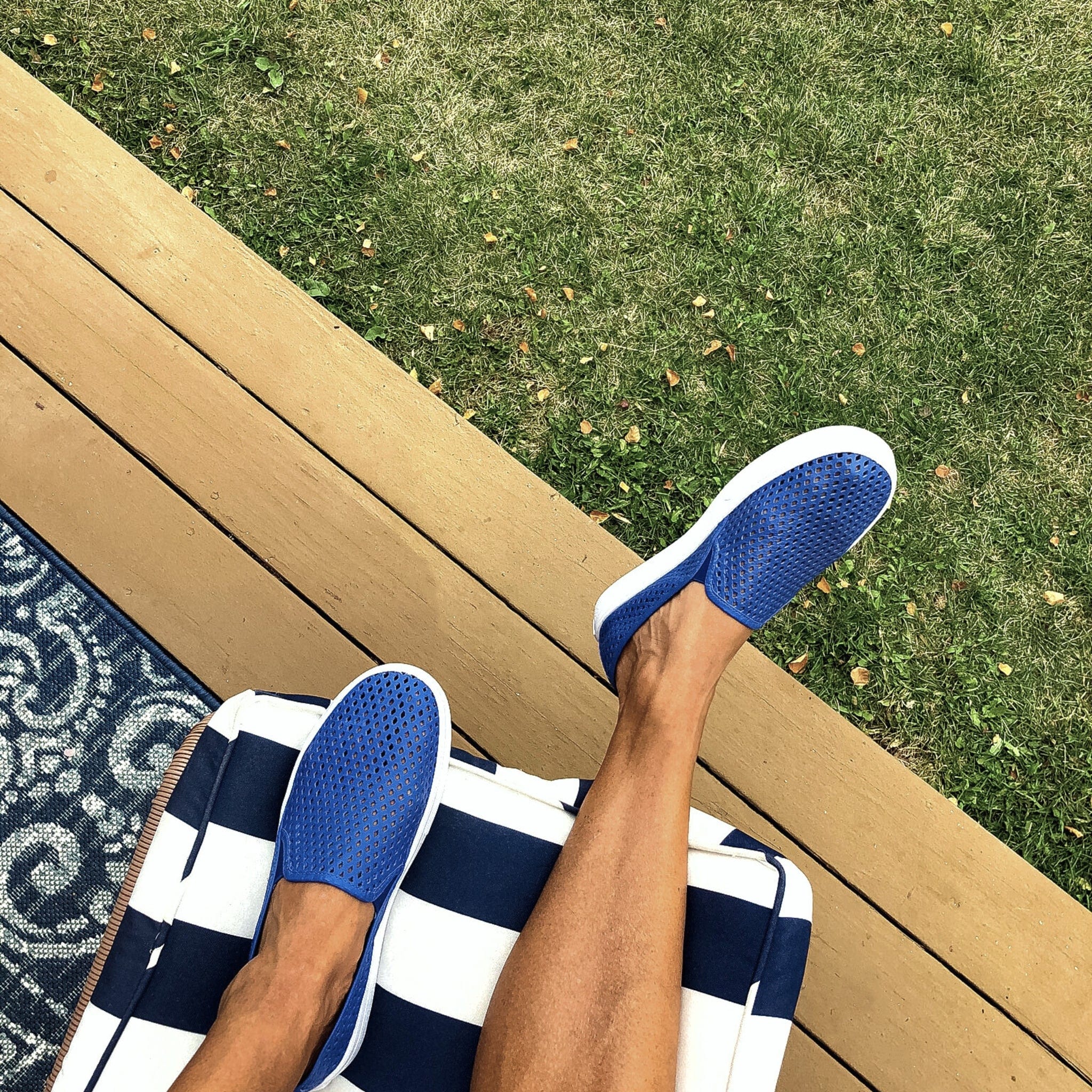 Jibs_Classics Galaxy Blue leather slip-on sneaker shoes sustainable Editorial
