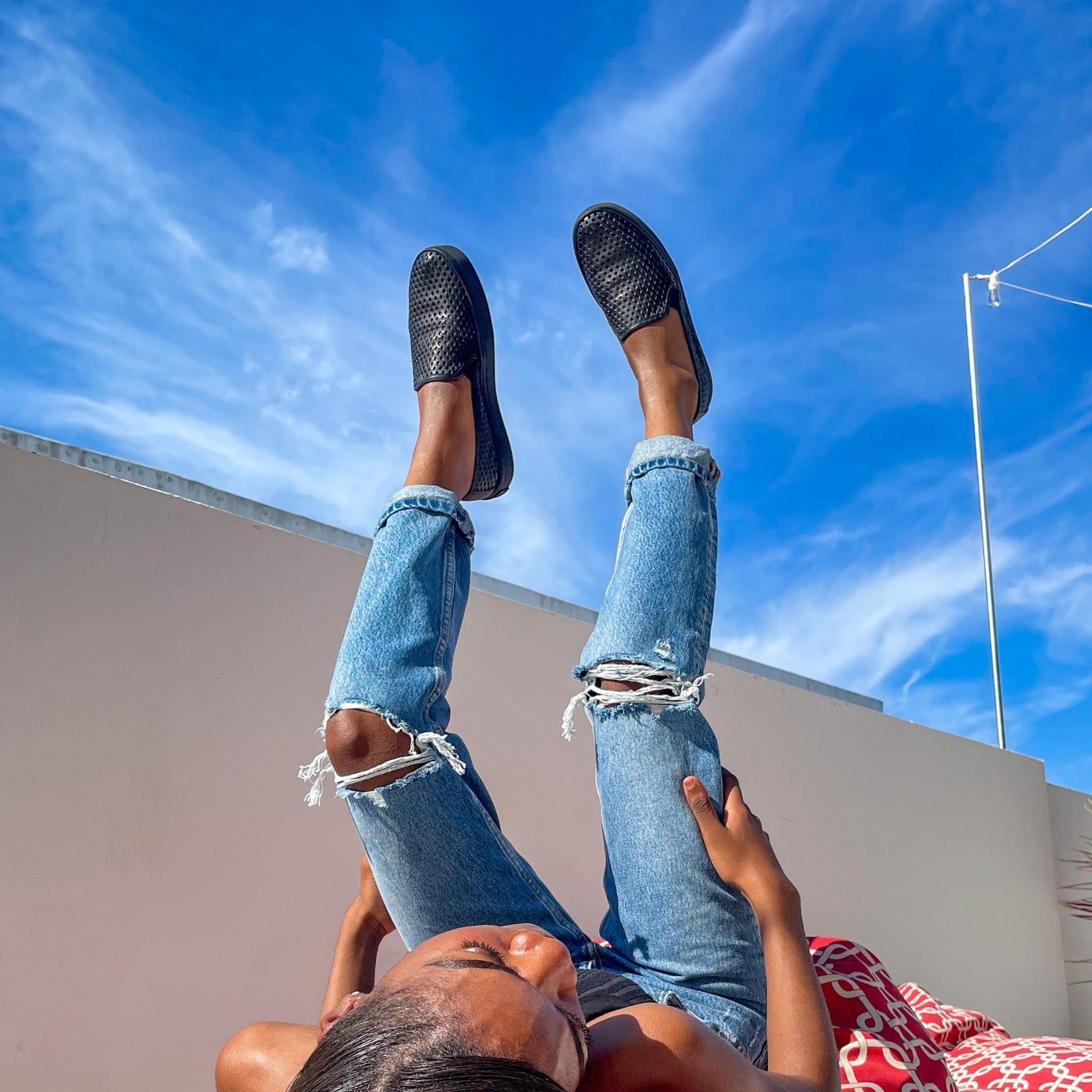 Jibs Classics Jet Black Royale leather slip-on sneaker shoes sustainable Editorial
