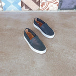 Jibs Classics Navy leather slip-on sneaker shoes sustainable Editorial