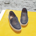 Jibs Classics Navy leather slip-on sneaker shoes sustainable Editorial