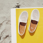 Jibs Classics Soft White leather slip-on sneaker shoes sustainable Editorial