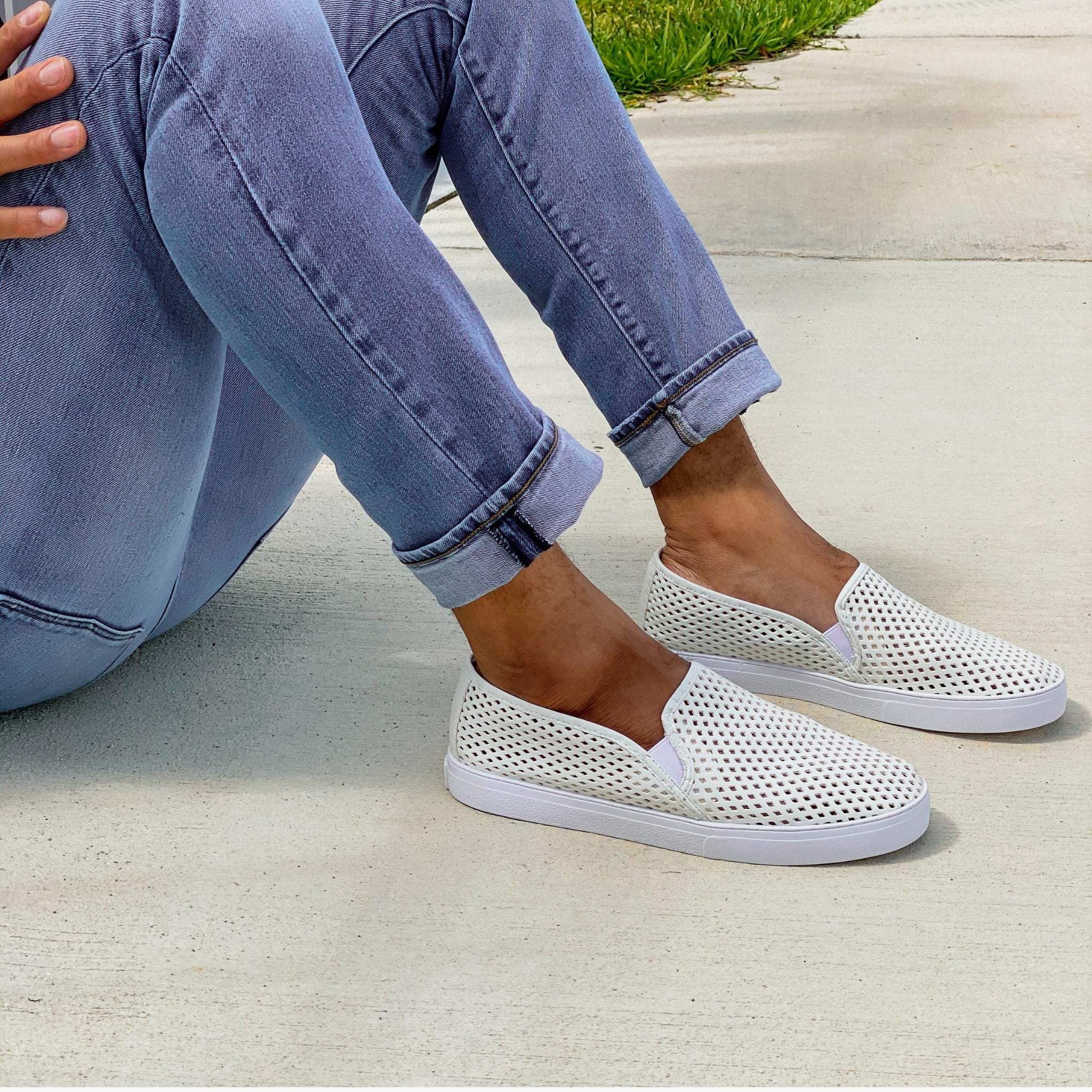 Jibs Classics Soft White leather slip-on sneaker shoes sustainable Editorial