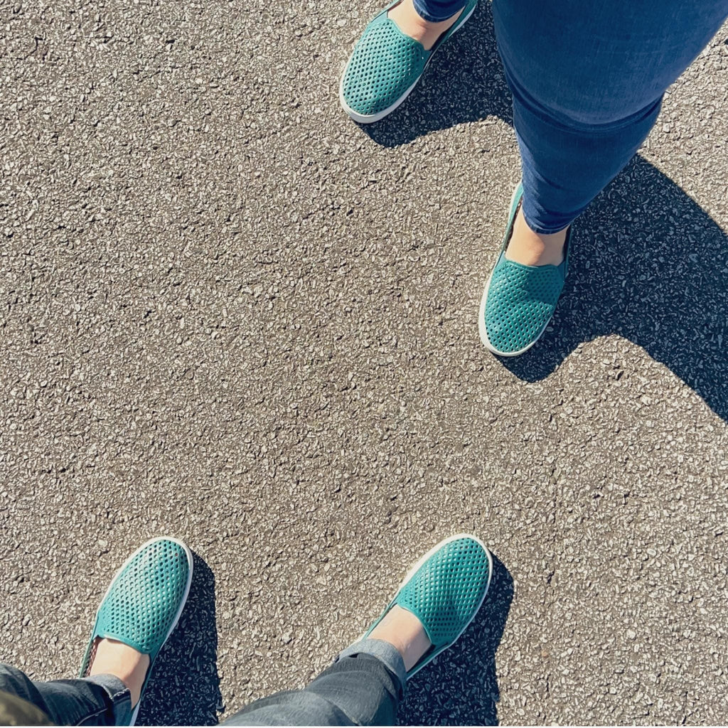Jibs Classics Teal leather slip-on sneaker shoes sustainable Editorial