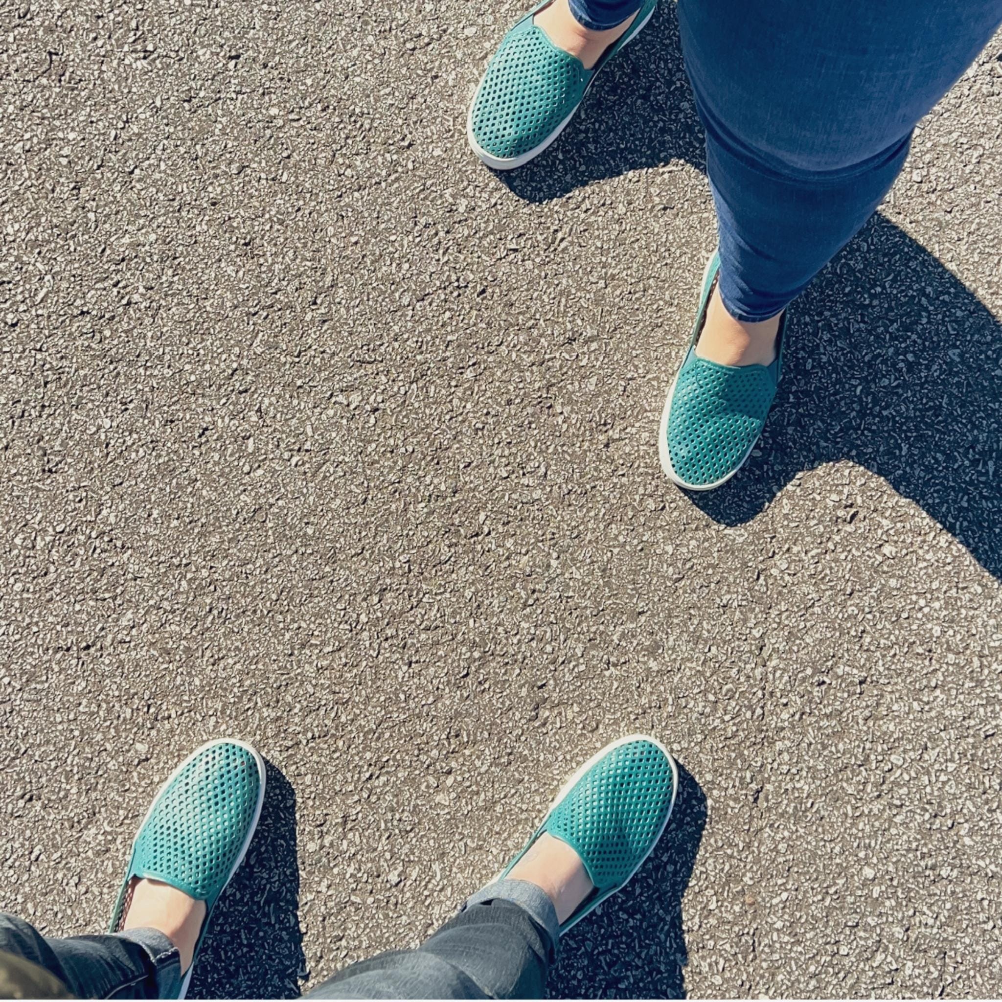 Jibs Classics Teal leather slip-on sneaker shoes sustainable Editorial