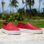 Jibs Classics True Red leather slip-on sneaker shoes sustainable Editorial