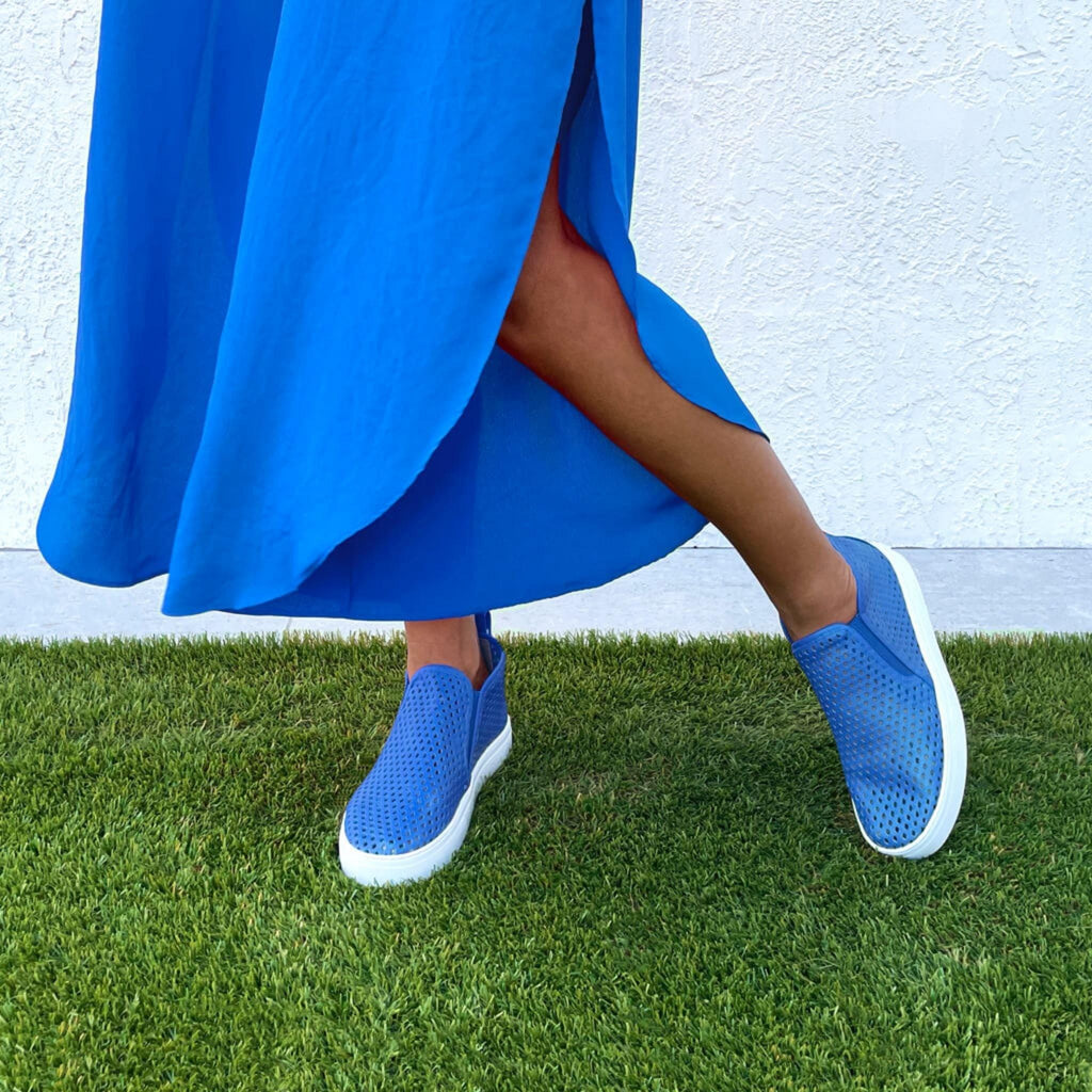 Jibs Mid Rise Galaxy Blue leather slip-on sneaker shoes sustainable Editorial