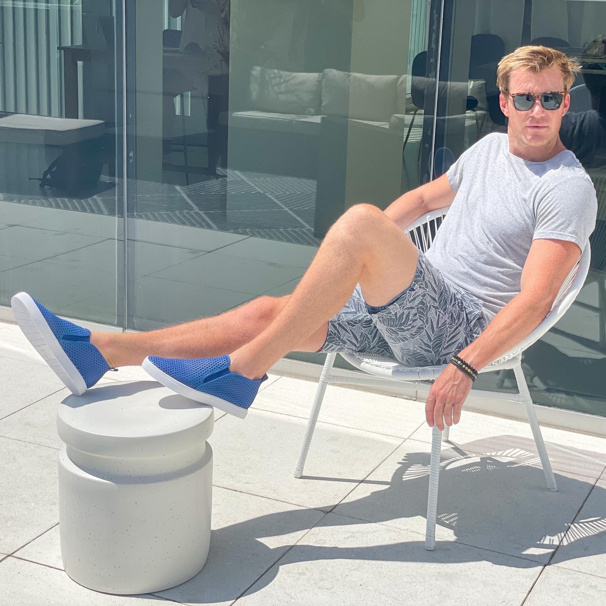 Jibs Mid Rise Galaxy Blue leather slip-on sneaker shoes sustainable Editorial