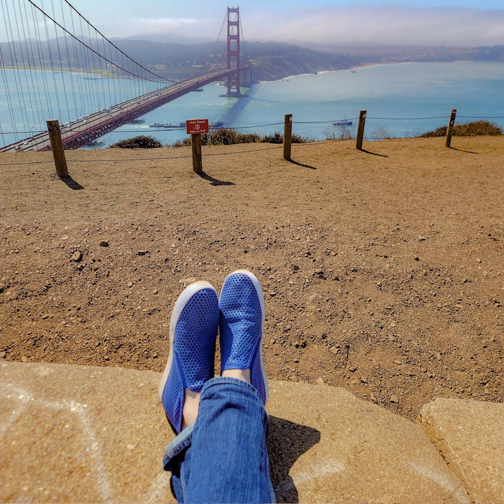 Jibs Mid Rise Galaxy Blue leather slip-on sneaker shoes sustainable Editorial