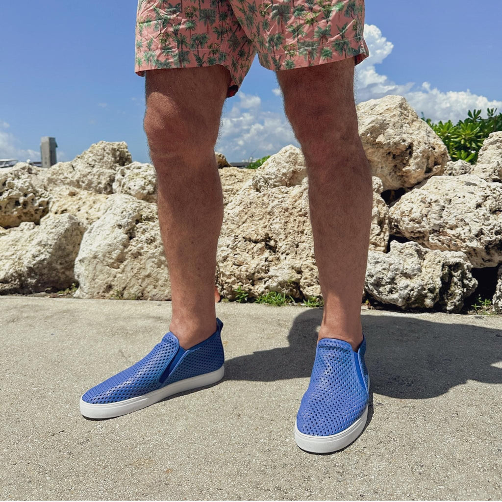 Jibs Mid Rise Galaxy Blue leather slip-on sneaker shoes sustainable Editorial