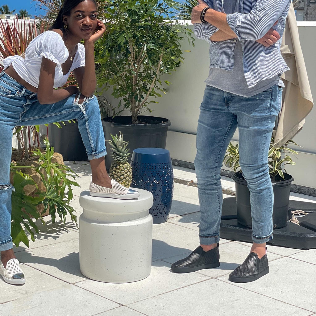 Jibs Mid Rise Jet Black Royale leather slip-on sneaker shoes sustainable Editorial