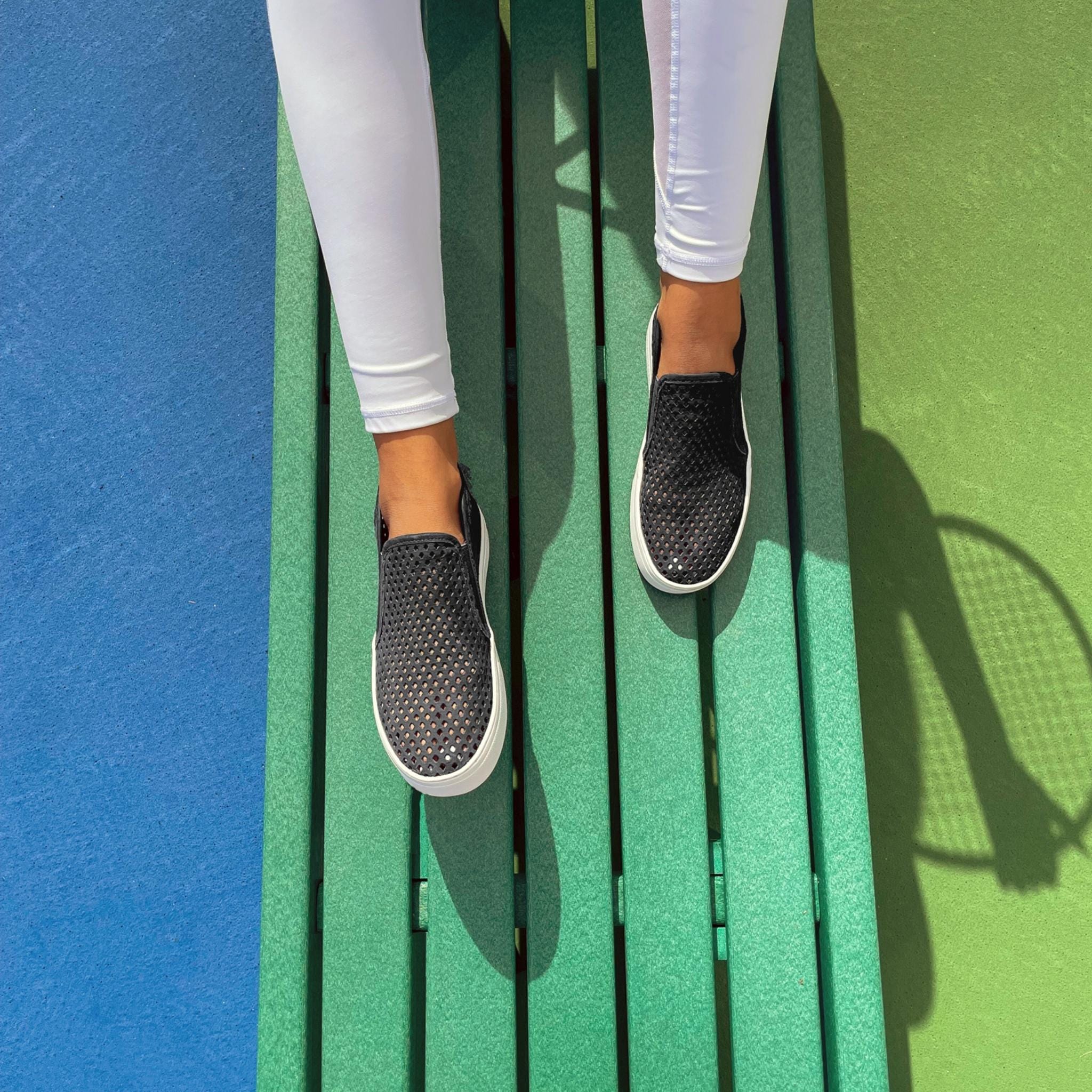 Jibs Mid Rise Jet Black leather slip-on sneaker shoes sustainable Editorial