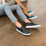 Jibs Mid Rise Jet Black leather slip-on sneaker shoes sustainable Editorial