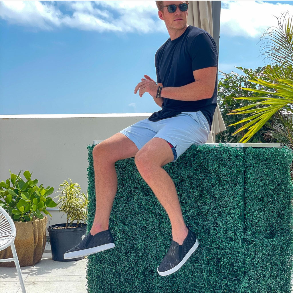 Jibs Mid Rise Jet Black leather slip-on sneaker shoes sustainable Editorial