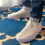 Jibs Mid Rise Soft White leather slip-on sneaker shoes sustainable Editorial
