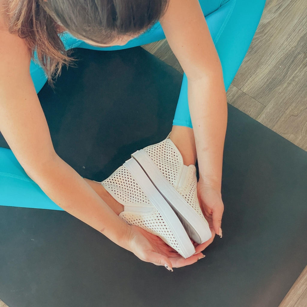 Jibs Mid Rise Soft White leather slip-on sneaker shoes sustainable Editorial