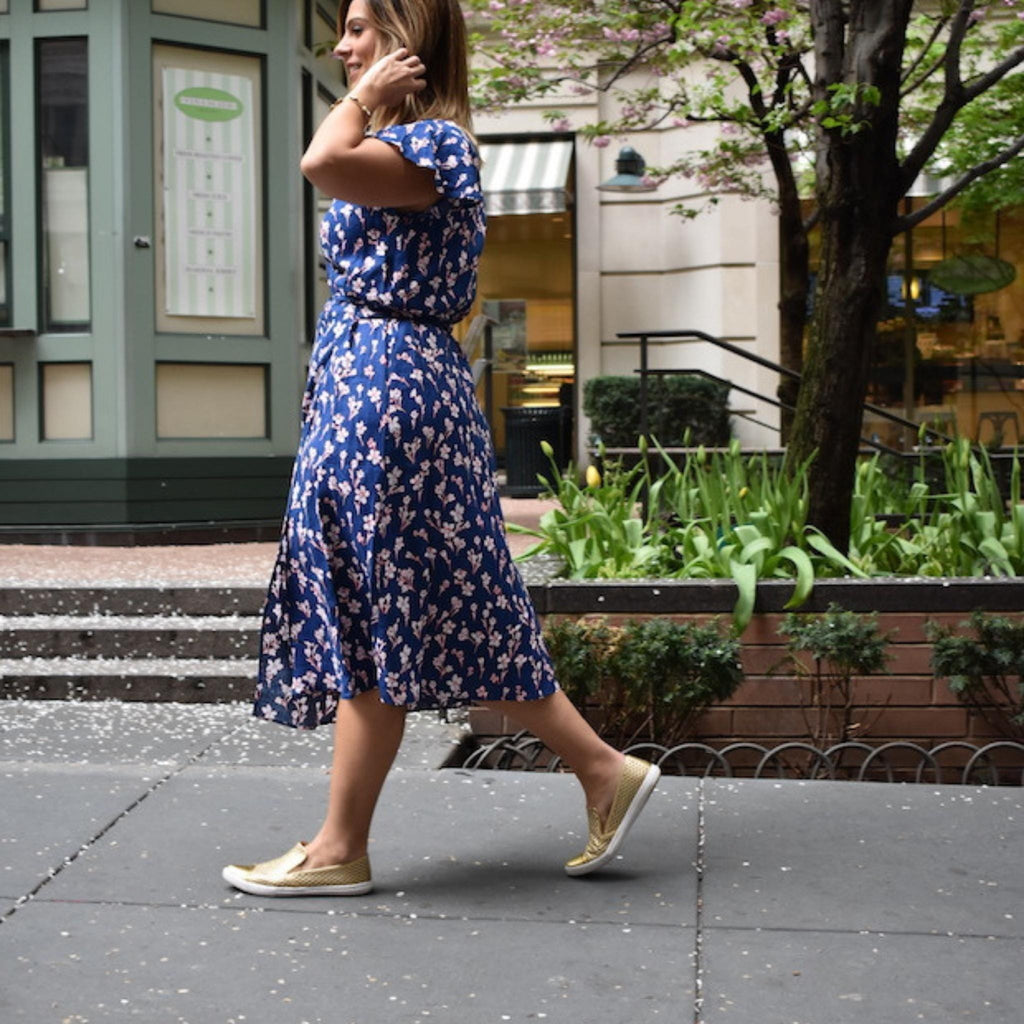 Jibs Slim Gold + Gold Toe Cap leather slip-on sneaker flat shoes sustainable Editorial