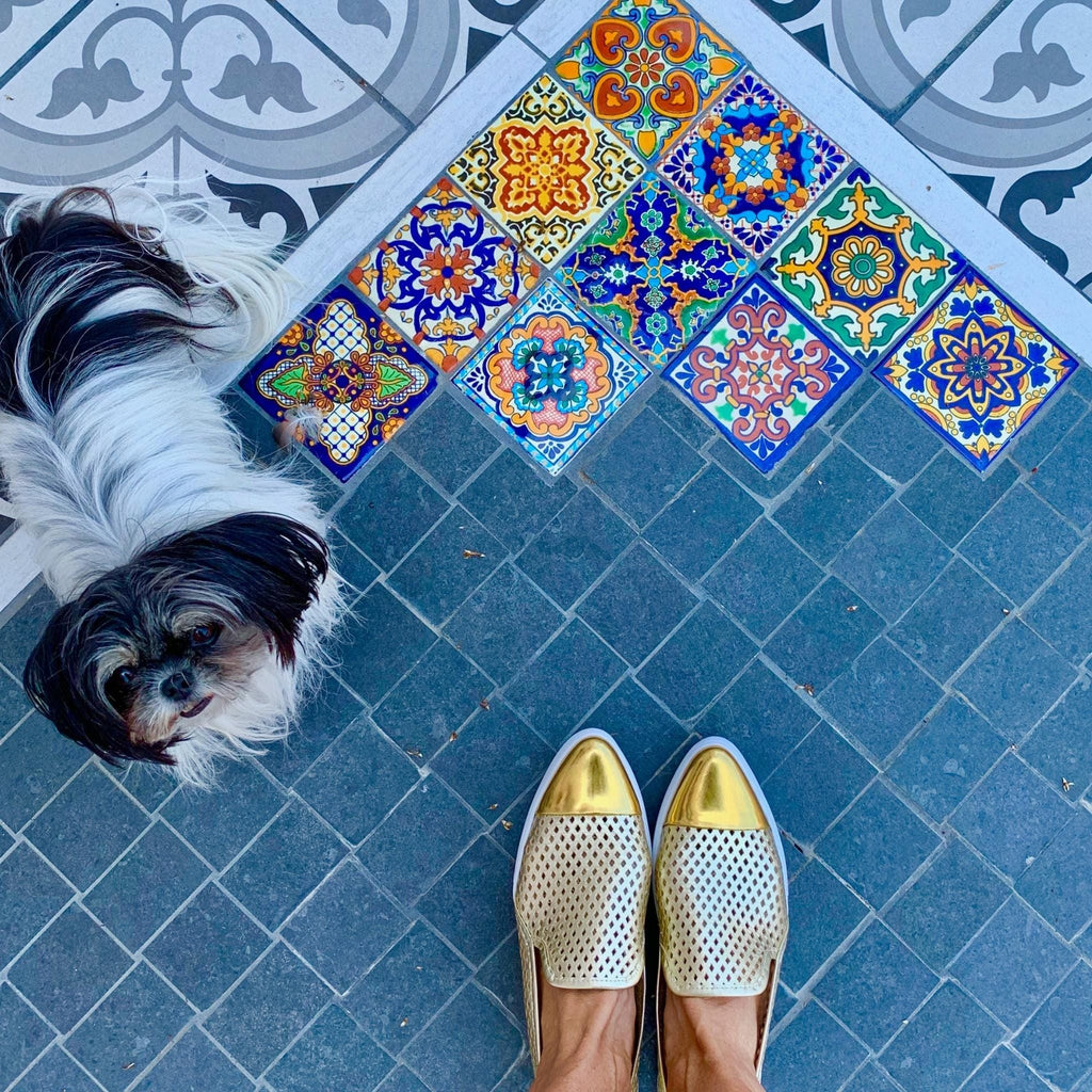 Jibs Slim Gold + Gold Toe Cap leather slip-on sneaker flat shoes sustainable Editorial