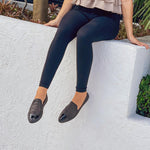 Jibs Slim Jet Black + Onyx Royale Toe Cap leather slip-on sneaker flat shoes sustainable Editorial