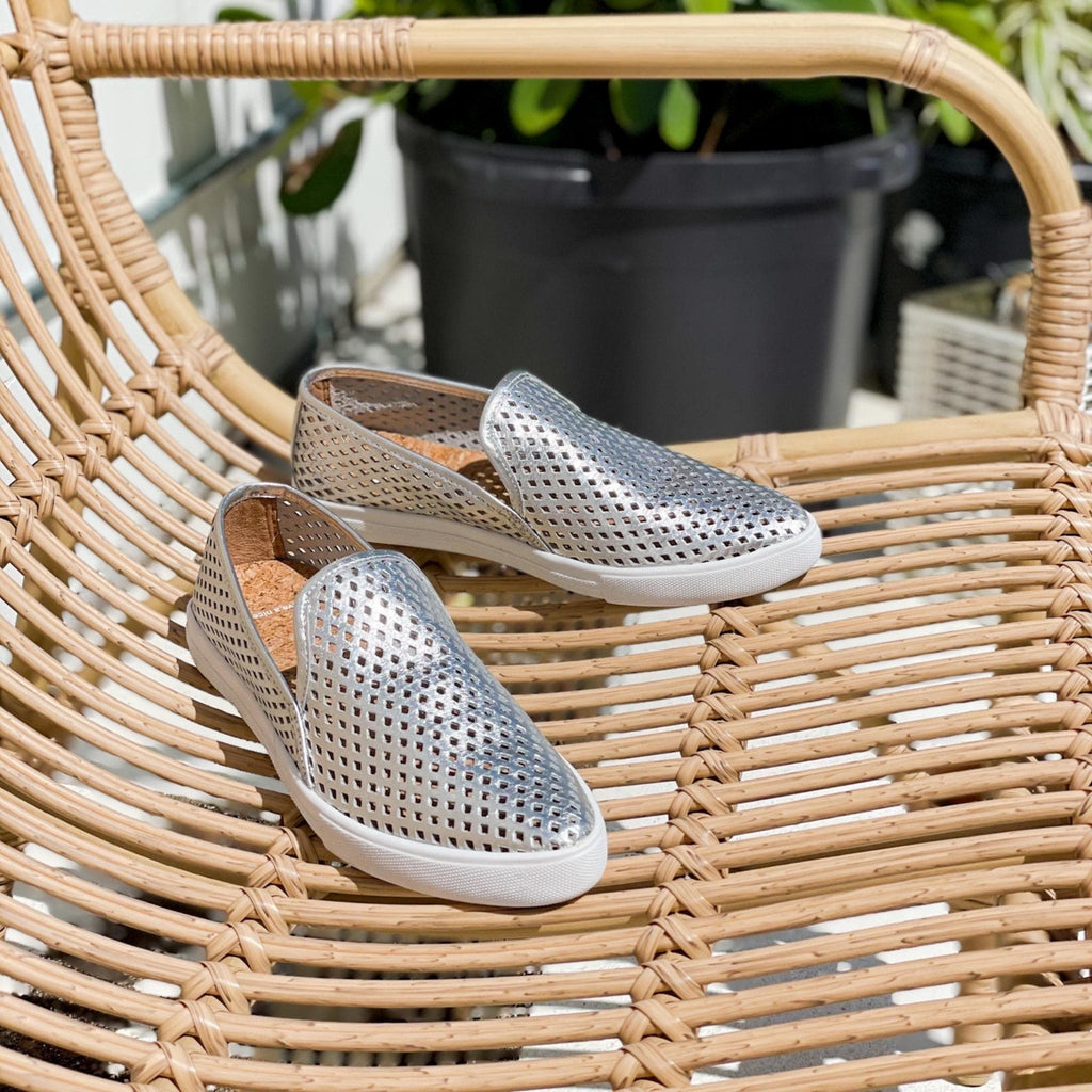 Jibs Slim Silver leather slip-on sneaker flat shoes sustainable Editorial