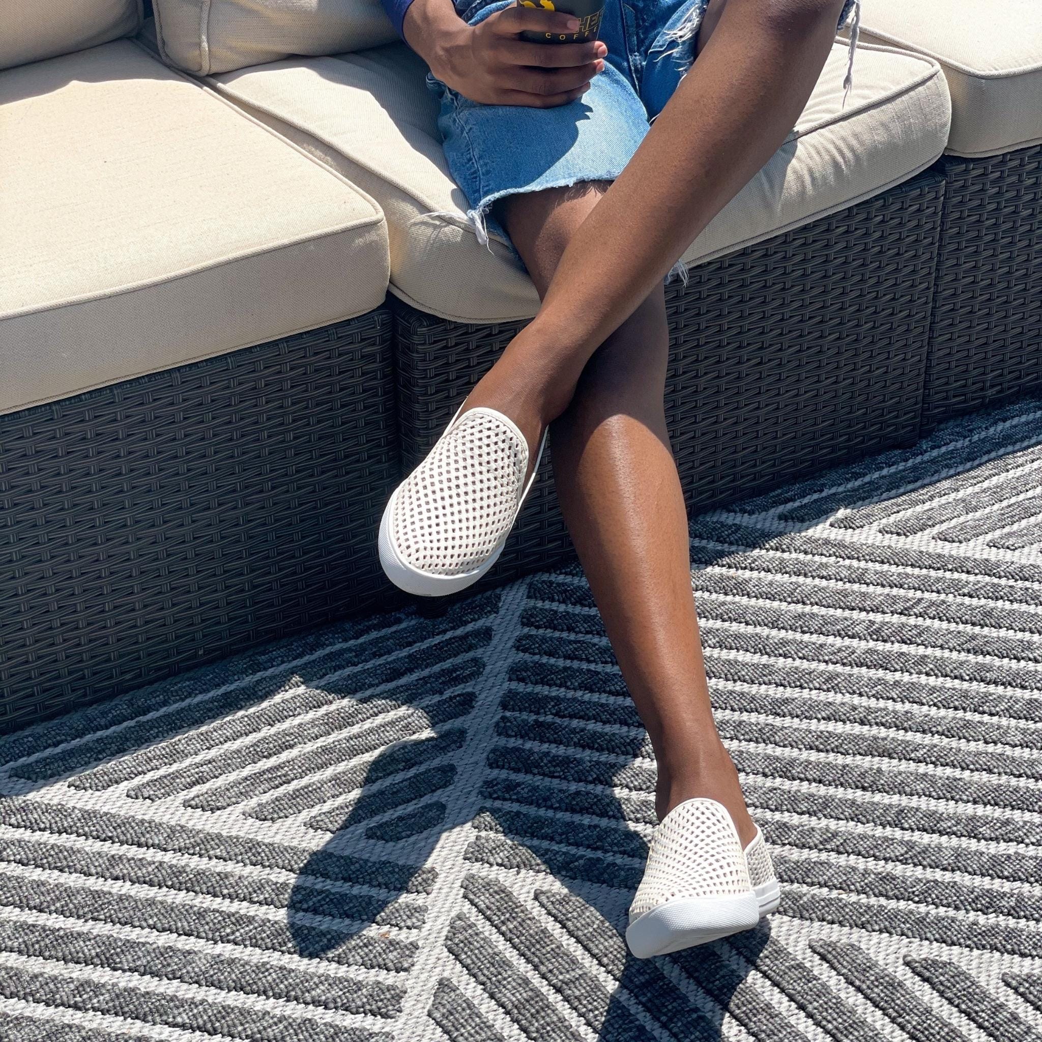 Jibs Slim Soft White leather slip-on sneaker flat shoes sustainable Editorial