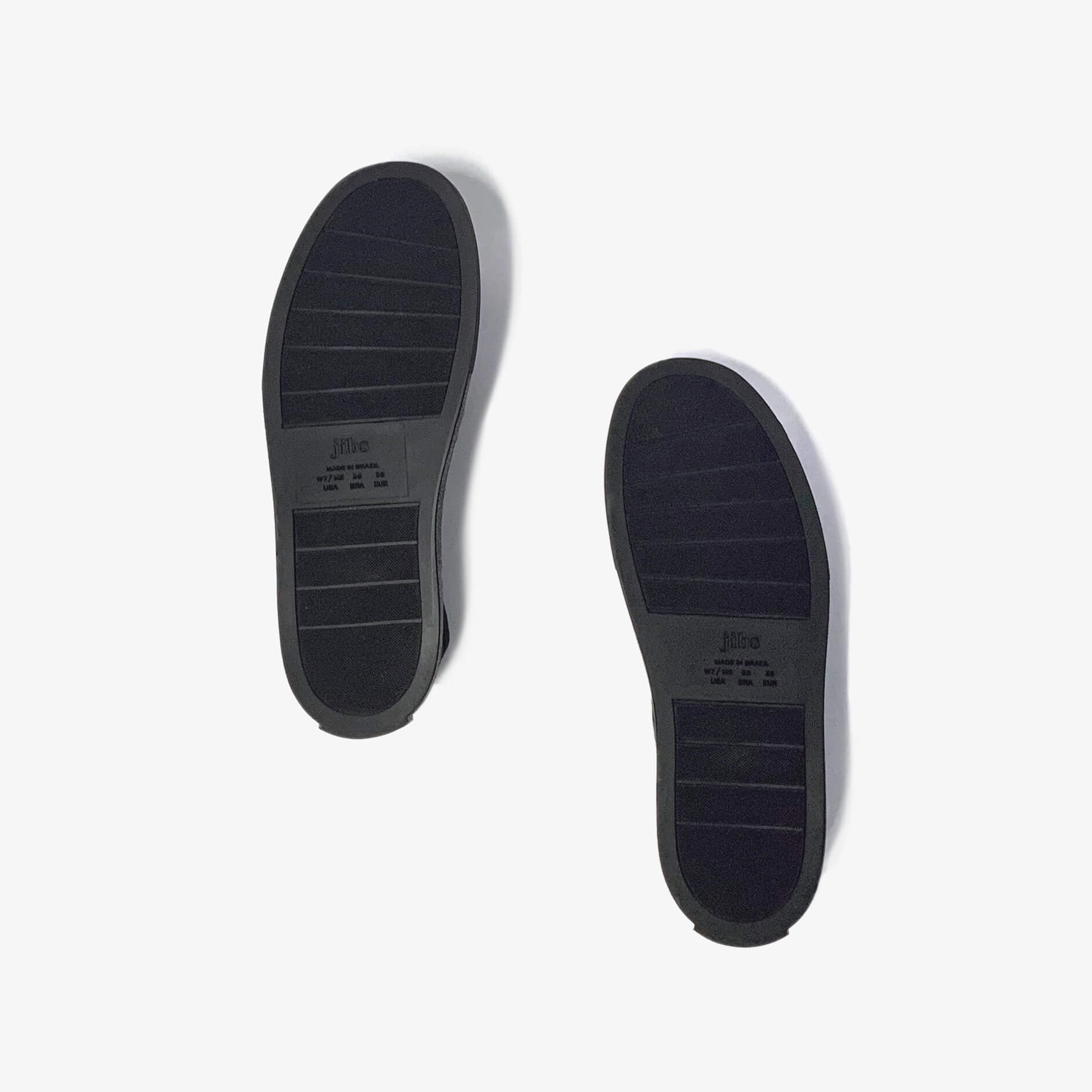 Jibs Mid Rise Jet Black Royale Slip On Sneaker Recycled Rubber Sole
