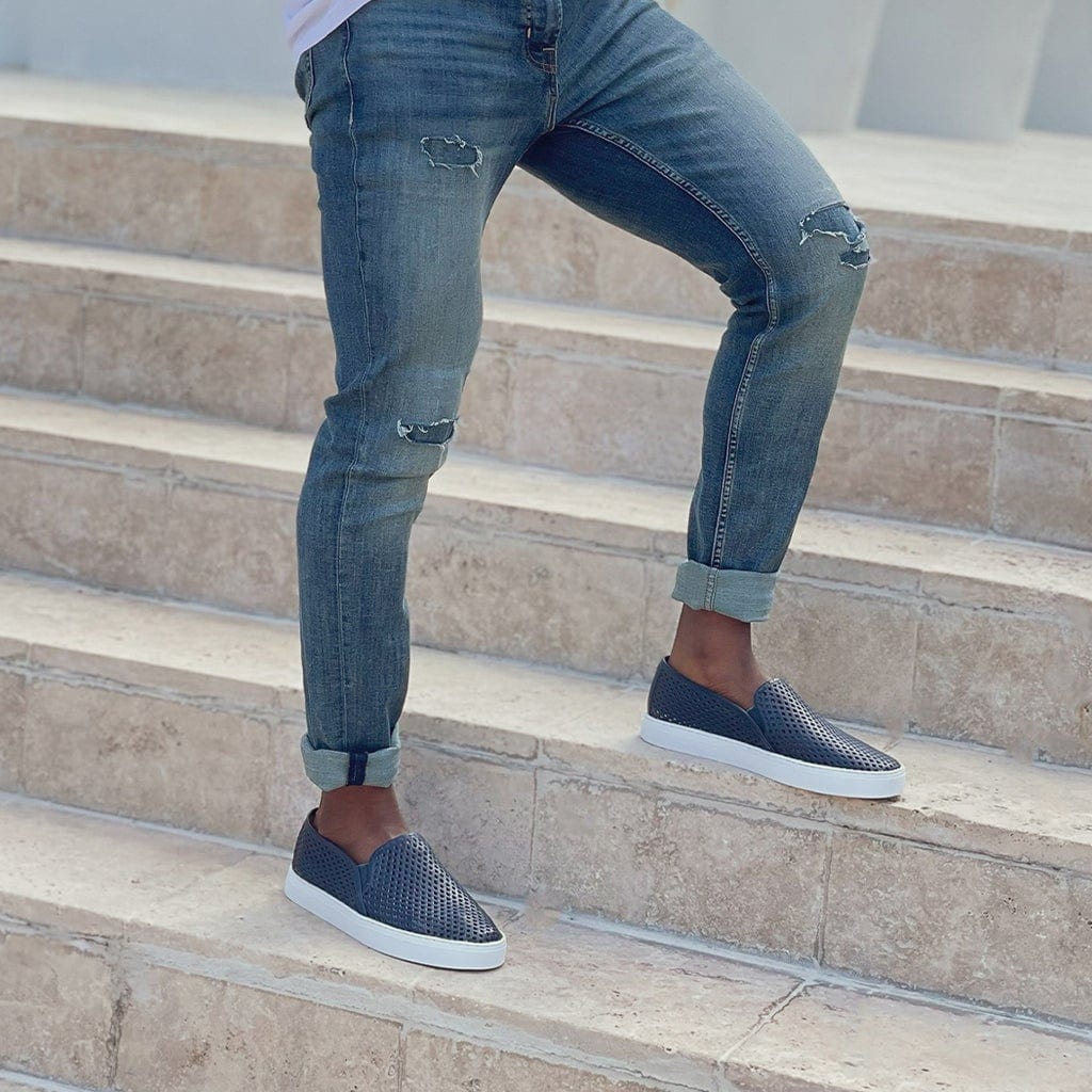 Jibs Classic Navy Blue Slip On Sneaker-Shoe Outdoors Mens