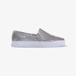 Classic Silver Slip On Sneaker-Shoe Side