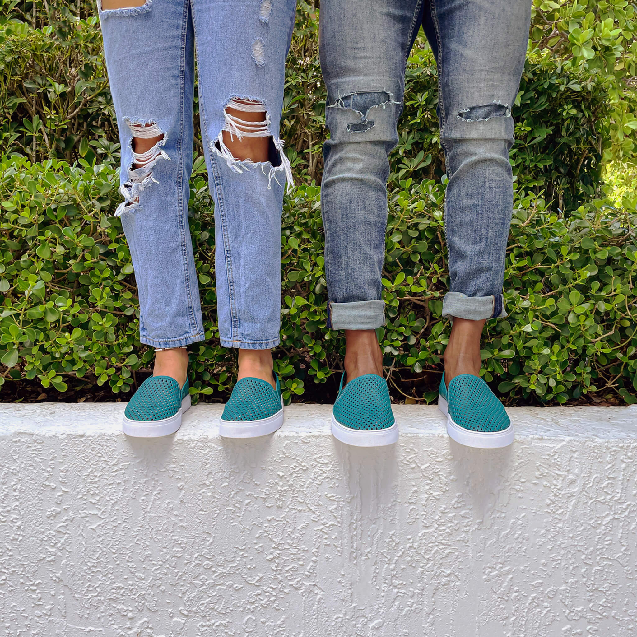 Jibs Classic Teal Blue Slip On Sneaker-Shoe Outdoors Co-Ed Unisex