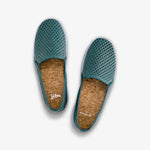 Jibs Classic Teal Slip On Sneaker-Shoe Top Have A Nice Day Cork In-sole