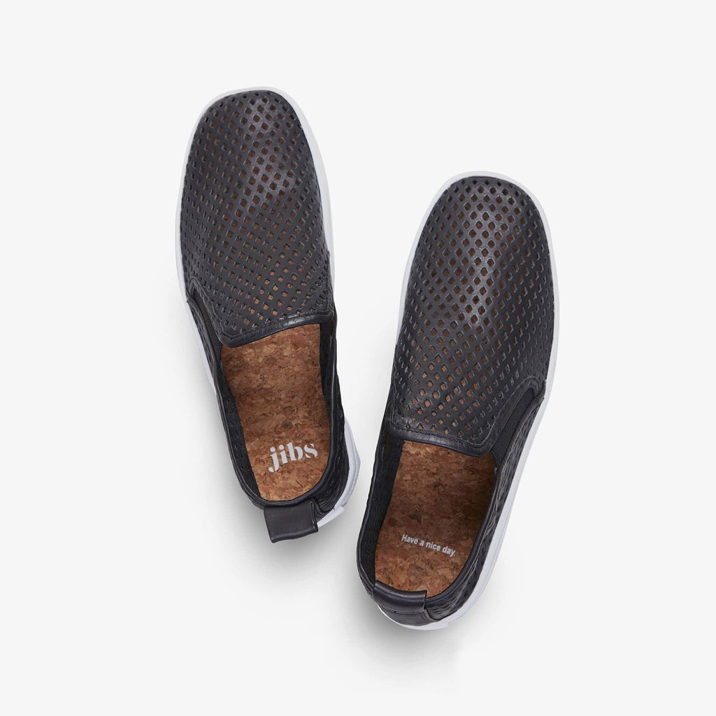 Jibs Mid Rise Jet Black Slip On Sneaker Bootie Top Have A Nice Day