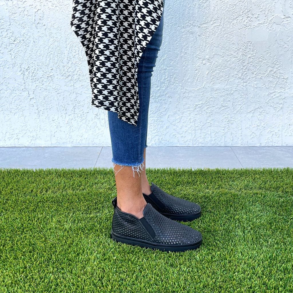 Jibs Mid Rise Jet Black Royale Slip On Sneaker Bootie Outdoors Womens