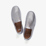 Jibs Mid Rise Silver Slip On Sneaker Bootie Top Have A Nice Day