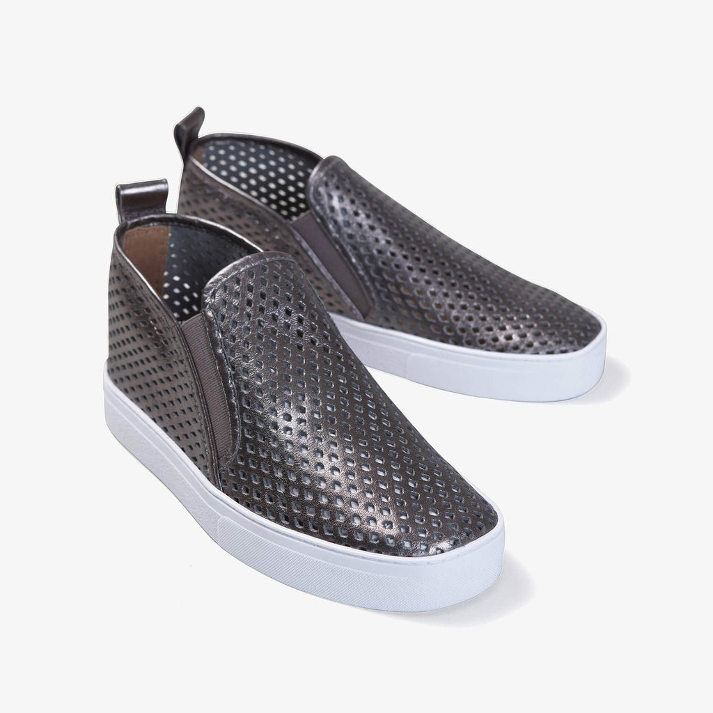 Jibs Mid Rise Space Gray Slip On Sneaker Bootie