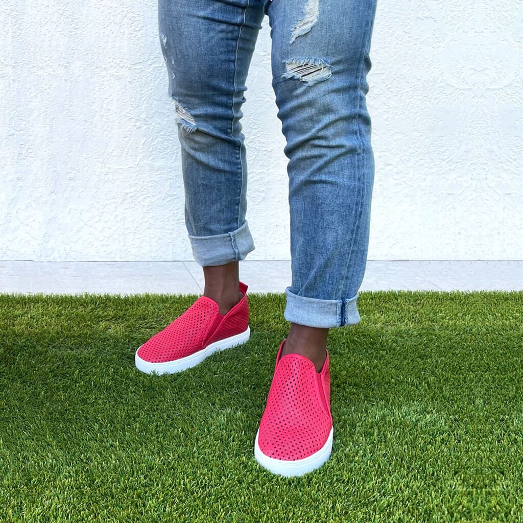 Jibs Mid Rise True Red Slip On Sneaker Bootie Outdoors MensJibs Mid Rise True Red leather slip-on sneaker shoes sustainable Editorial