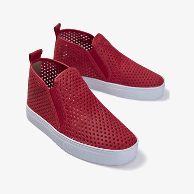 Jibs Mid Rise True Red Slip On Sneaker Bootie