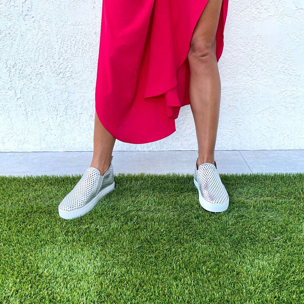 Jibs Mid Rise Silver Slip On Sneaker Bootie Outdoors Womens