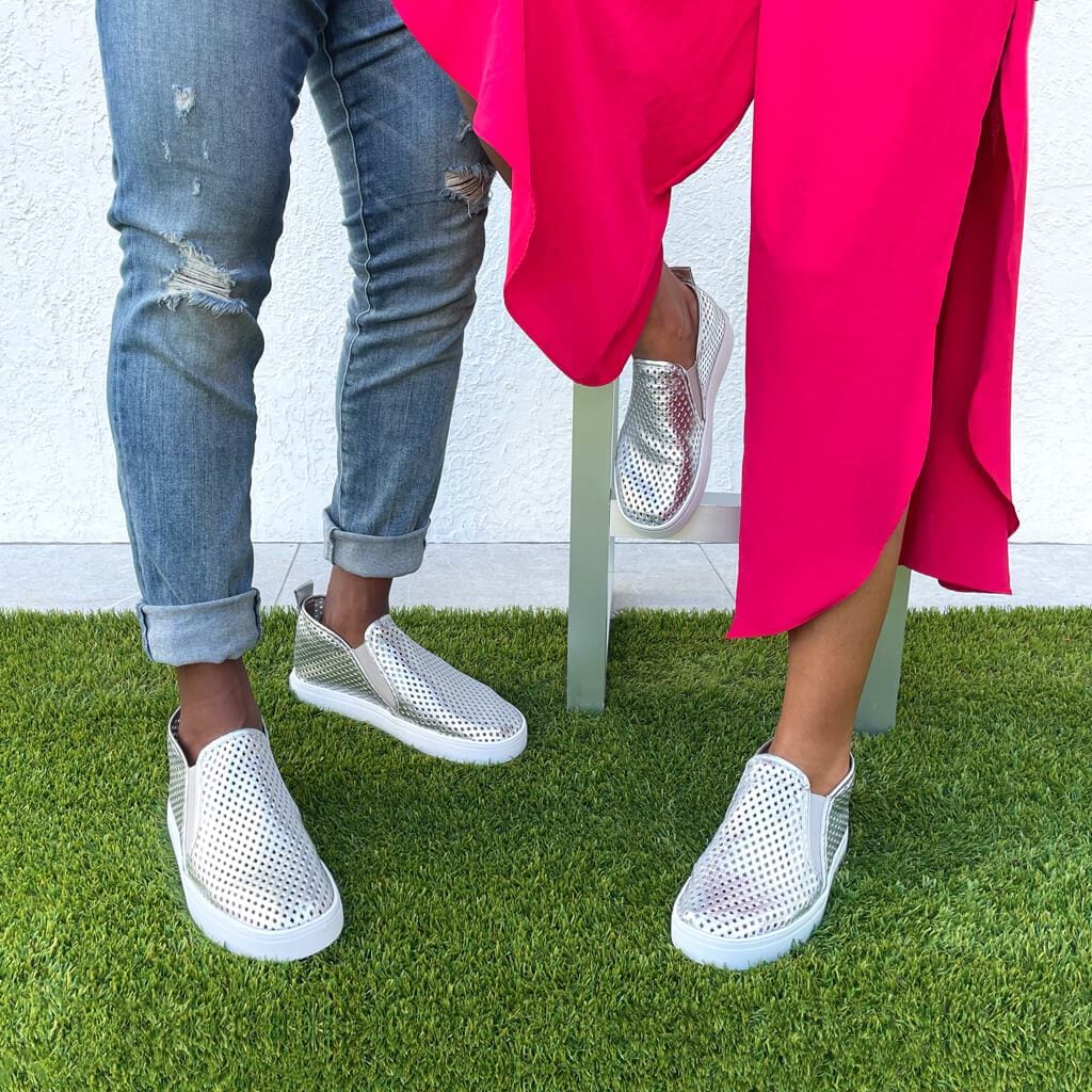 Jibs Mid Rise Silver Slip On Sneaker Bootie Outdoors Mens Womens