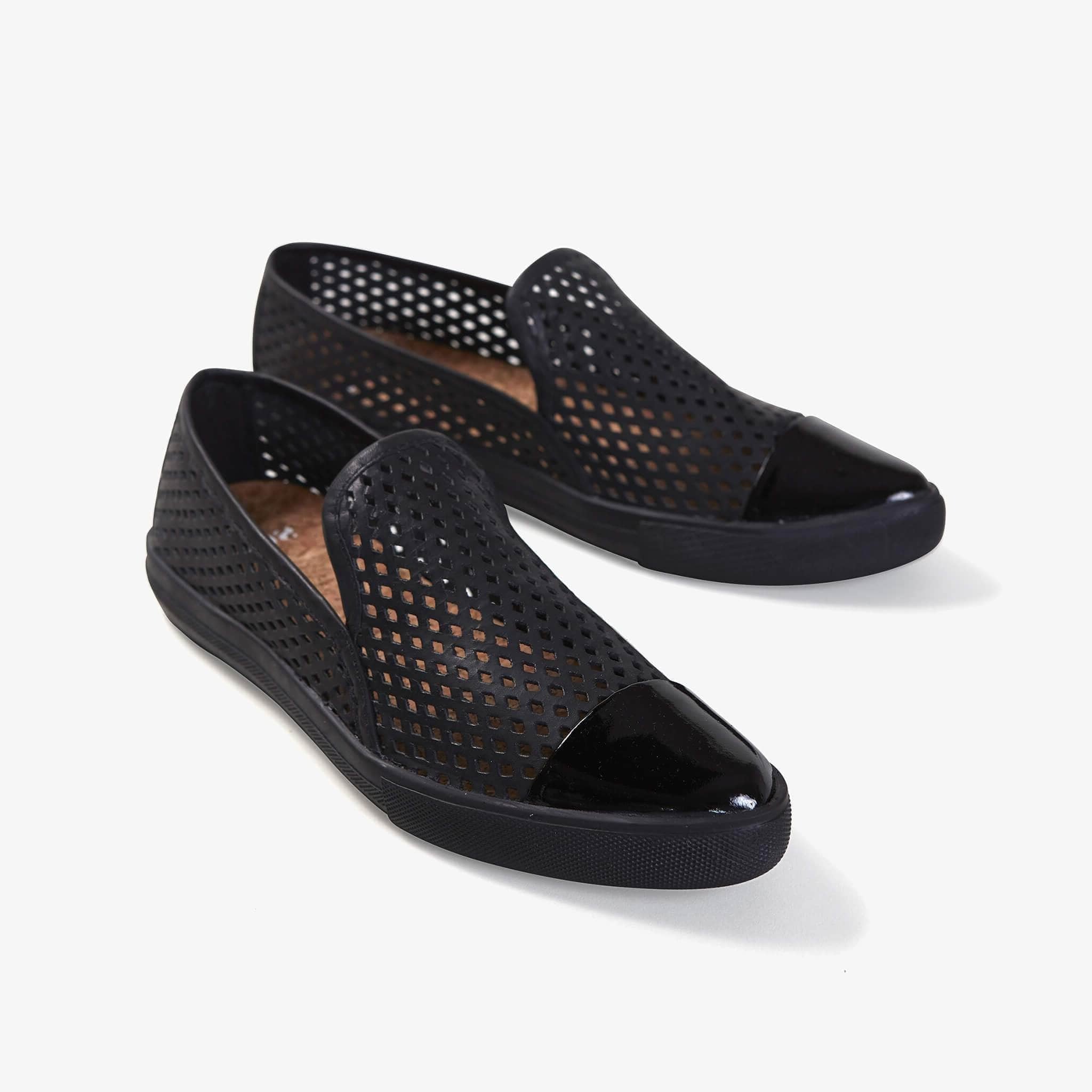 Jibs Slim Jet Black Royale + Onyx Slip On Sneaker Flat Pair