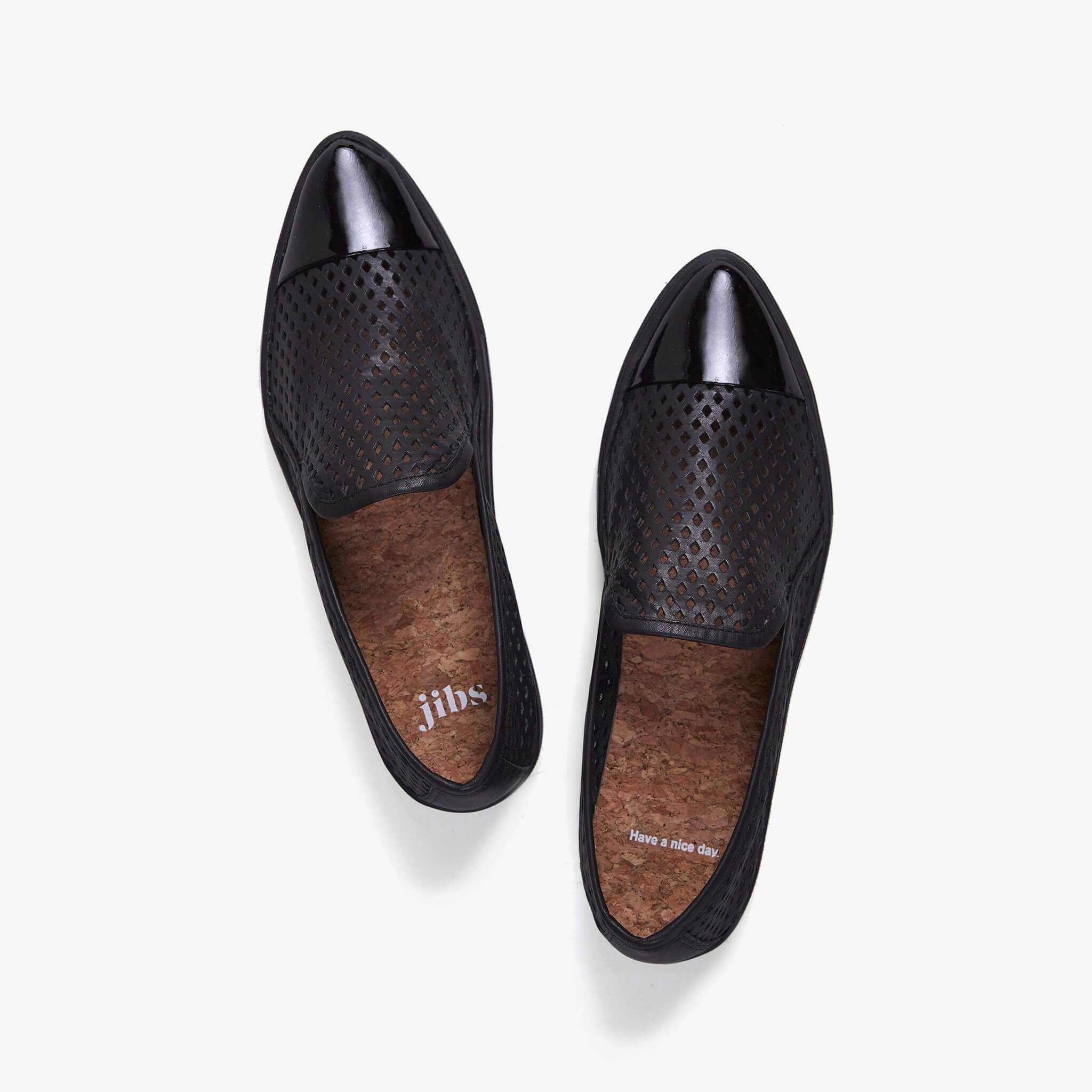 Jibs Slim Jet Black Royale + Onyx Slip On Sneaker Flat Top Have A Nice Day