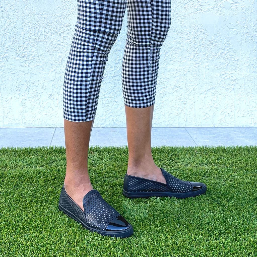 Jibs Slim Jet Black Royale + Onyx Toe Cap Slip On Sneaker Flat Pair Outdoors Womens