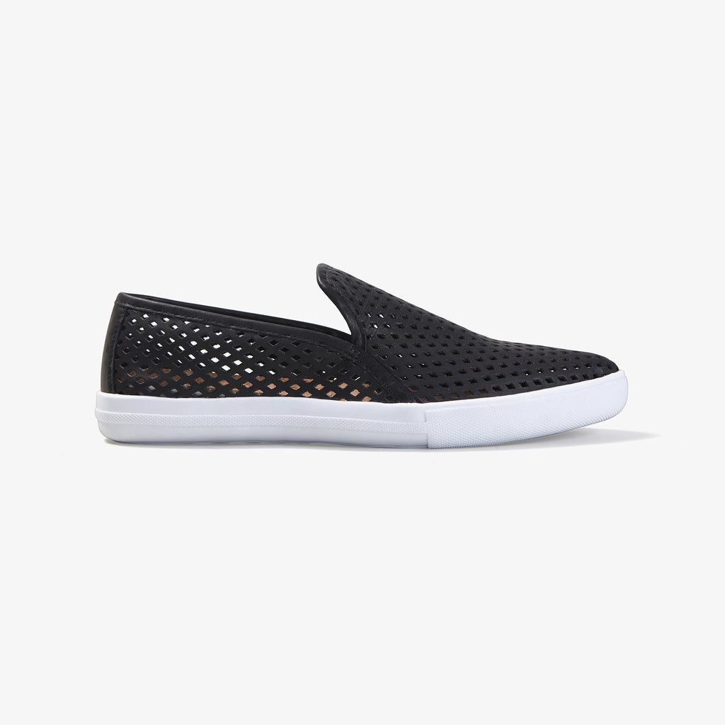 Jibs Slim Jet Black Slip On Sneaker Flat Shoe Side
