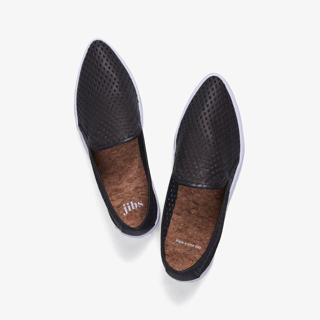 Jibs Slim Jet Black Slip On Sneaker Flat Top Have A Nice Day