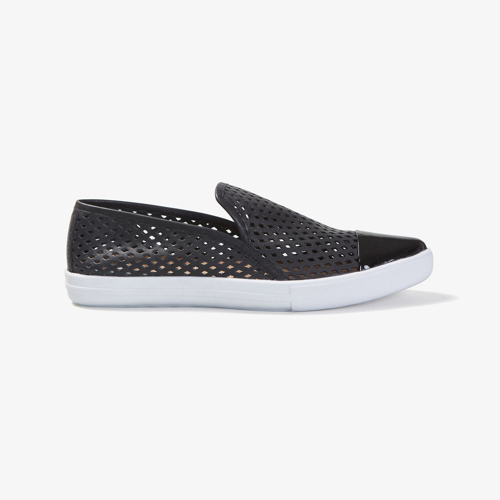 Jibs Slim Jet Black + Onyx Slip On Sneaker Flat Shoe Side