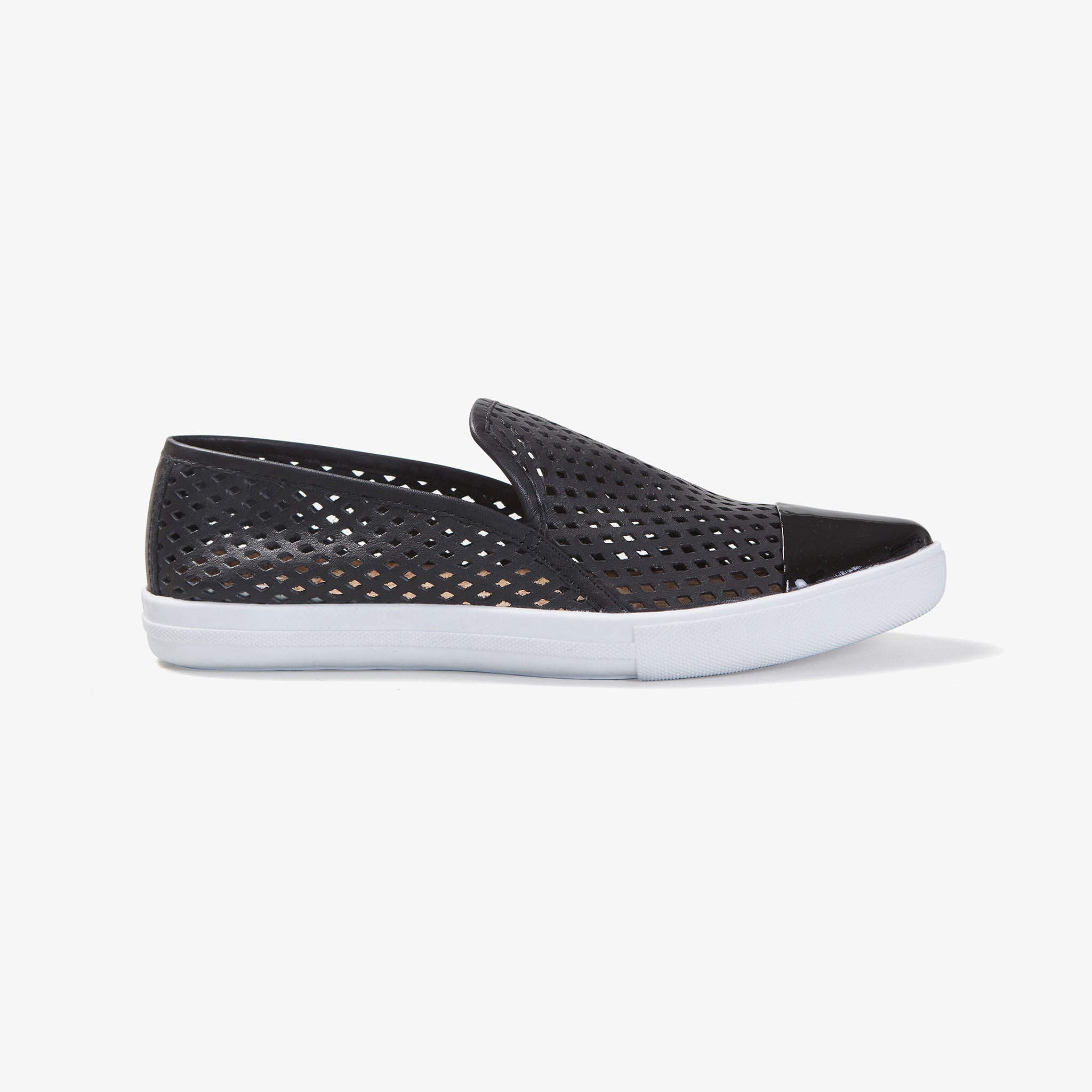 Jibs Slim Jet Black + Onyx Slip On Sneaker Flat Shoe Side